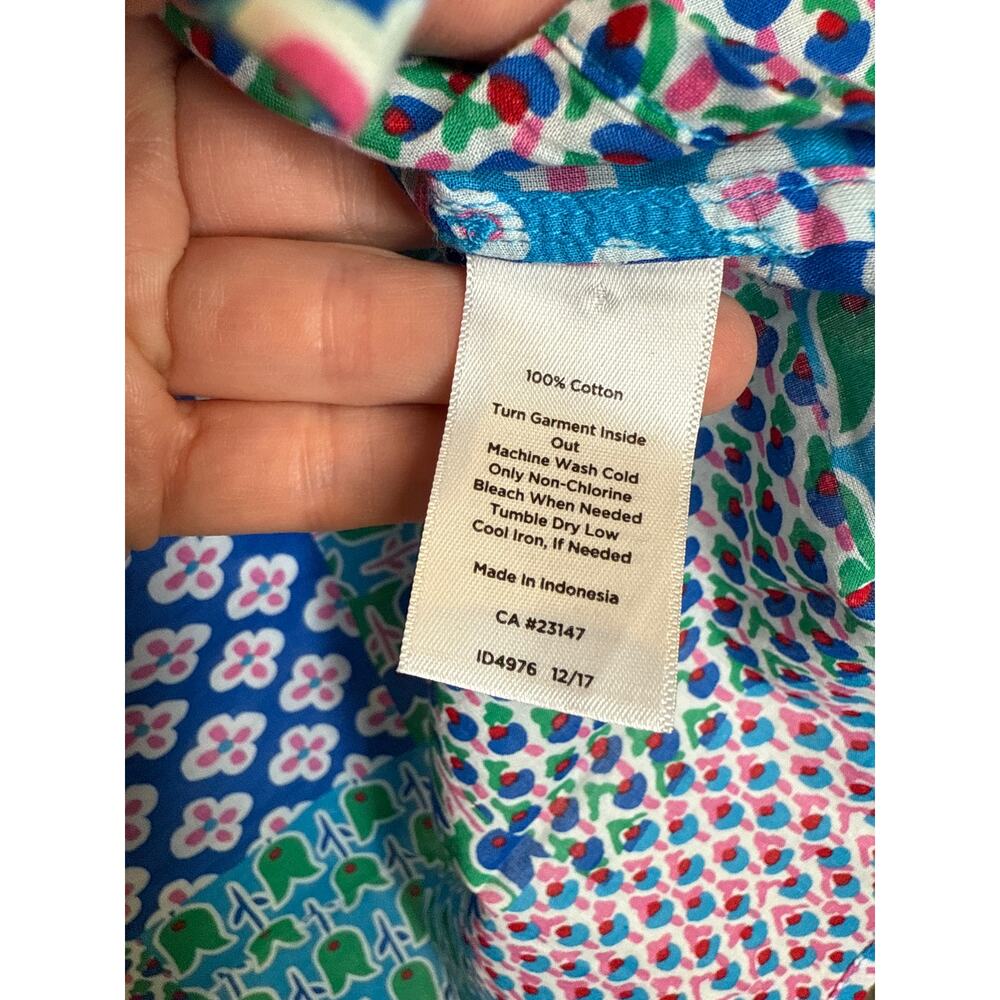 Talbots Floral Tulip Patchwork Colorful Long Slee… - image 3